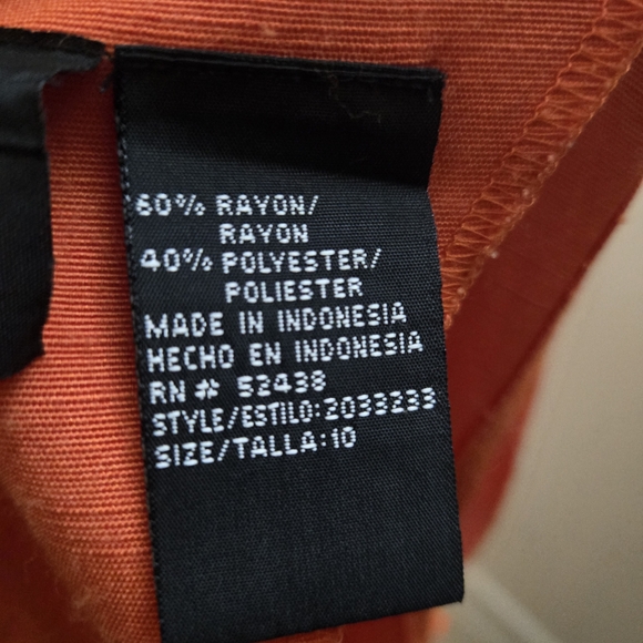 Women's Sag Harbor Orange Midi Dress - Picture 4 of 7